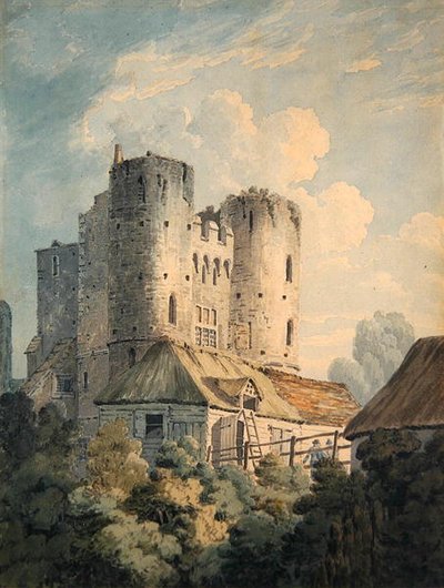 Saltwood Castle (akvarell på papper) av Thomas Hearne