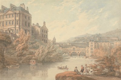 Utsikt över Bath från Spring Gardens av Thomas Hearne