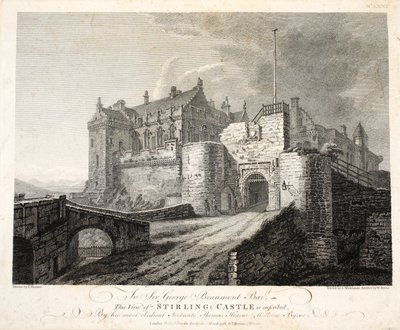 Vy över Stirling Castle, eng. William Byrne, pub. 1781 av Thomas Hearne