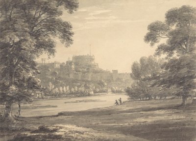 Windsor Castle från Eton Playing Fields av Thomas Hearne