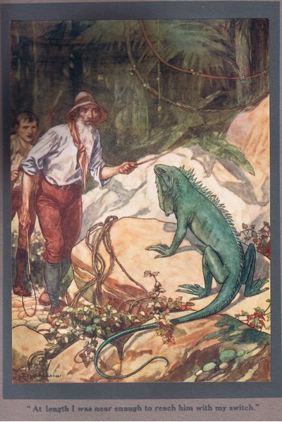 Till slut var jag så nära att jag kunde nå honom med min brytare (färglitografi) av Thomas Heath Robinson