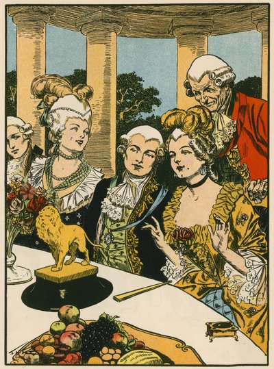 Canovas smörlejon (färglitografi) av Thomas Heath Robinson