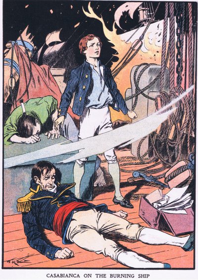 Casabianca (färglitografi) av Thomas Heath Robinson
