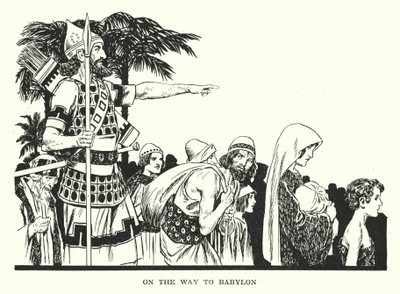 På väg till Babylon (litografi) av Thomas Heath Robinson