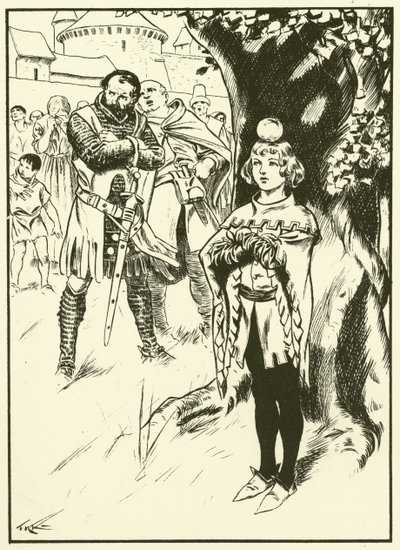 Tells son och äpplet (gravyr) av Thomas Heath Robinson