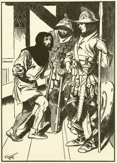 Träkolsbrännaren på slottet (gravyr) av Thomas Heath Robinson