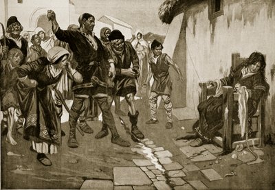 Cucking-stolen under normandisk tid, illustration från "Hutchinson