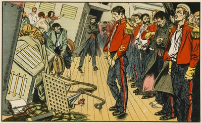 Hjältarna på Birkenhead (färglitografi) av Thomas Heath Robinson