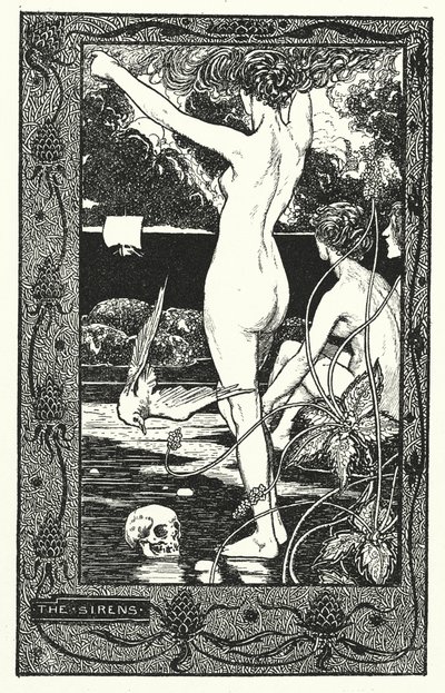 Sirenerna (litografi) av Thomas Heath Robinson