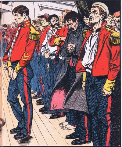 Hjältarna på Birkenhead (färglitografi) av Thomas Heath Robinson