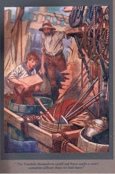 Vandalerna själva kunde inte ha gjort en mer fullständig plundring än vad vi hade gjort (färglitografi) av Thomas Heath Robinson
