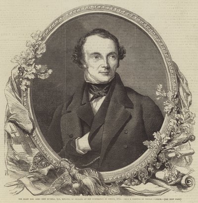The Right Honorable Lord John Russell, MP, Englands minister vid Wienkonferensen, 1855 av Thomas Heathfield Carrick