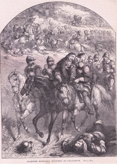 Hampden dödligt skadad vid Chalgrove AD 1643 av Thomas Henry Nicholson
