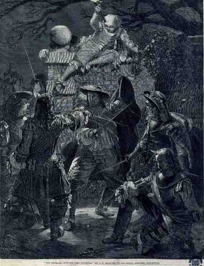 The Outrage Upon Sir John Coventry (d.1682), 21 december 1670 (gravyr) av Thomas Herbert (after) Maguire
