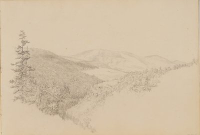 Kauterskill Clove från Sketchbook of Landscape and Animal Subjects, ca. 1860-64. av Thomas Hewes Hinckley