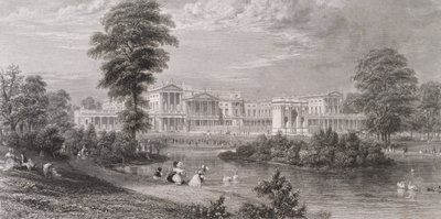 Utsikt över Buckingham Palace och Marble Arch, från St. James
