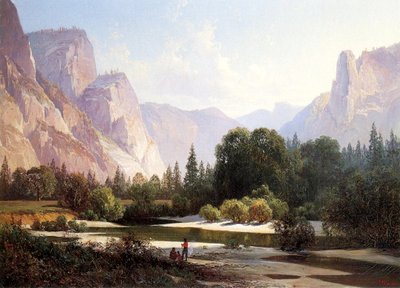 Piute-indianernas läger, Yosemite, 1890 av Thomas Hill