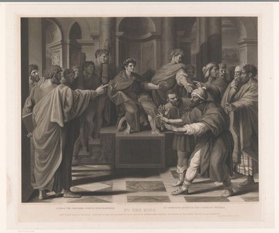 Elymas slogs med blindhet av Paulus Trollkarlen Elymas slog med blindhet (titel på föremålet) Tryck efter Raphael (serietitel) The Raphael Cartoons (serietitel) av Thomas Holloway