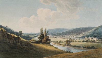 Neaths dalgång, Melincourt till höger (akvarell och blyerts på papper) av Thomas Hornor