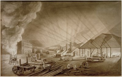 Valsverk i Merthyr Tydfil av Thomas Hornor
