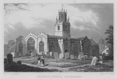 Colyton Church, Devonshire (gravyr) av Thomas Hosmer (after) Shepherd