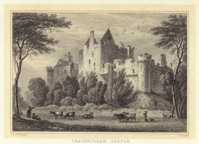 Craigmillar Castle (gravyr) av Thomas Hosmer (after) Shepherd