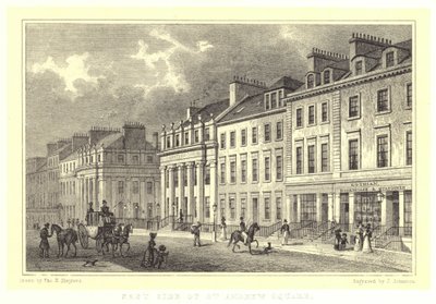 East Side of St Andrew Square (gravyr) av Thomas Hosmer (after) Shepherd