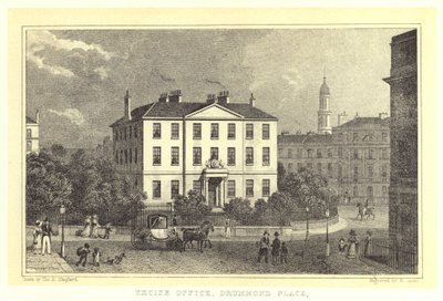 Excise Office, Drummond Place (gravyr) av Thomas Hosmer (after) Shepherd