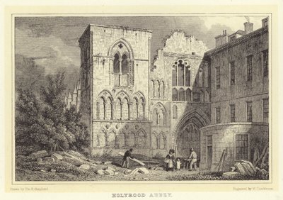 Holyrood Abbey (gravyr) av Thomas Hosmer (after) Shepherd