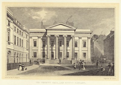Länshuset och signetbiblioteket (gravyr) av Thomas Hosmer (after) Shepherd