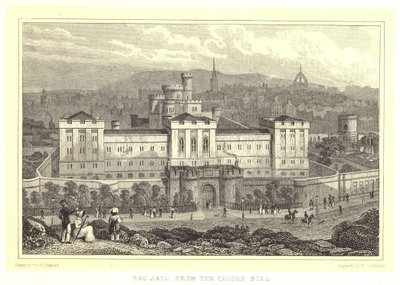The Jail, från Calton Hill (gravyr) av Thomas Hosmer (after) Shepherd