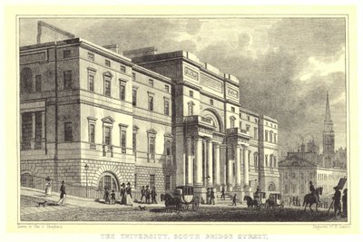 Universitetet, South Bridge Street (gravyr) av Thomas Hosmer (after) Shepherd