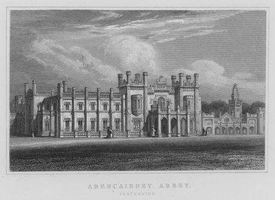 Abercairney Abbey, Perthshire (gravyr) av Thomas Hosmer Shepherd