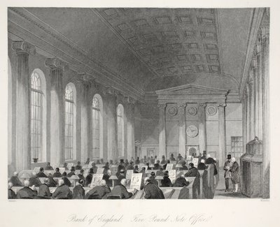 Bank of England - Five Pound Note Office, från puben 