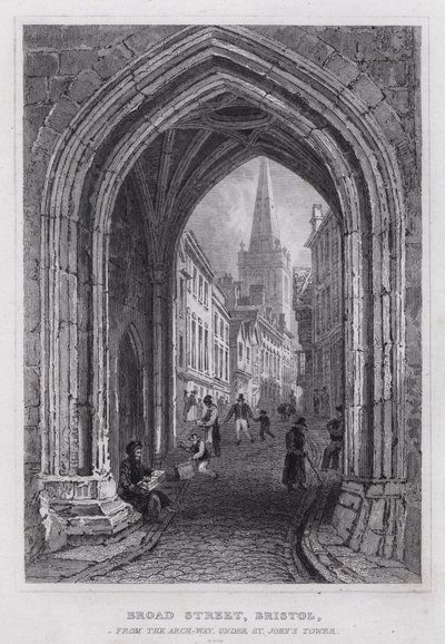 Broad Street, Bristol, från Arch-Way, under St John
