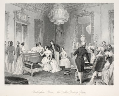 Buckingham Palace, The Yellow Drawing Room, från puben 