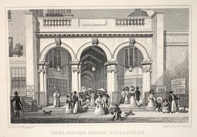 Burlington Arcade, Piccadilly, från puben "London and it