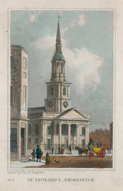 Kyrkan St Leonard, Shoreditch av Thomas Hosmer Shepherd