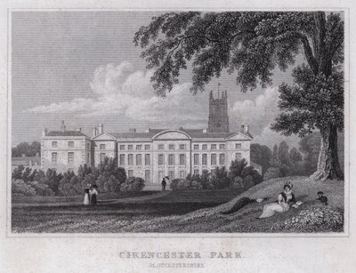 Cirencester Park, Gloucestershire (gravyr) av Thomas Hosmer Shepherd