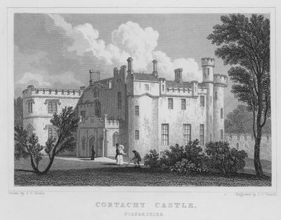Cortachy Castle, Forfarshire (gravyr) av Thomas Hosmer Shepherd