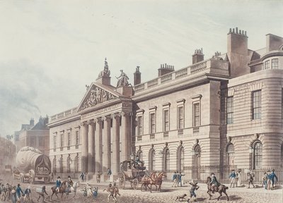 East India House, graverat av Joseph Constantine Stadler (fl.1780-1812), publicerat av Ackermann