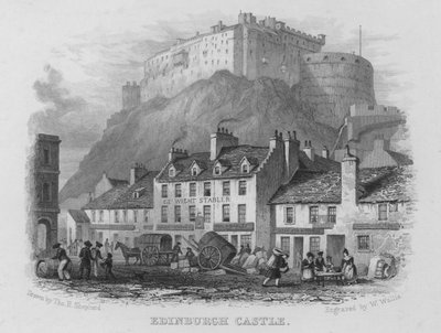 Edinburgh Castle (gravyr) av Thomas Hosmer Shepherd