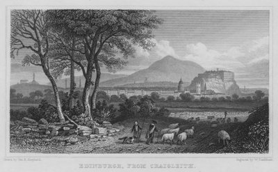 Edinburgh, från Craigleith (gravyr) av Thomas Hosmer Shepherd