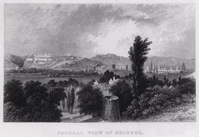 Allmän bild av Bristol (gravyr) av Thomas Hosmer Shepherd