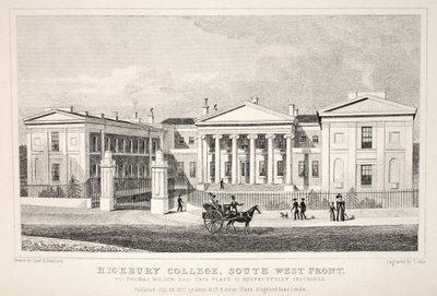 Highbury College, sydvästra framsidan, från puben "London and it