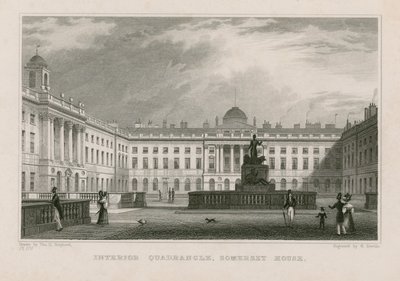 Inre fyrhörning, Somerset House av Thomas Hosmer Shepherd