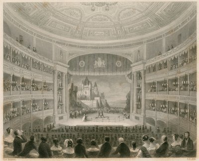Interiör av Drury Lane Theatre, London av Thomas Hosmer Shepherd
