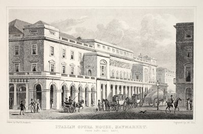 Italian Opera House, Haymarket, från puben "London and it