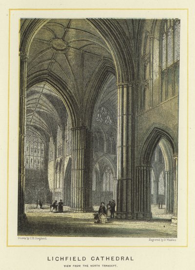 Lichfield Cathedral, utsikt från norra korsarmen av Thomas Hosmer Shepherd