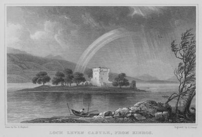 Loch Leven Castle, från Kinros (gravyr) av Thomas Hosmer Shepherd